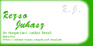 rezso juhasz business card